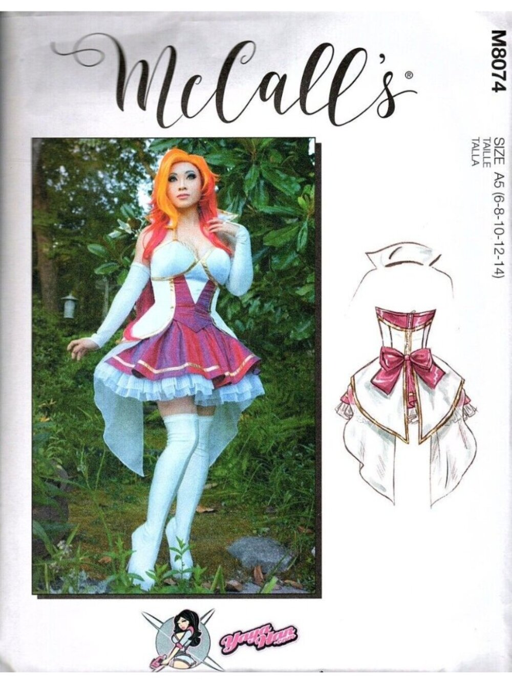 McCall's M8074 Misses 6 to 14 Miss Fortune Costume Uncut Sewing Pattern New